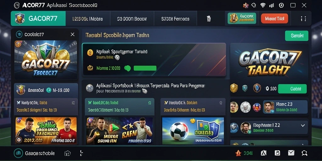 Tampilan screenshot GACOR77 menampilkan fitur taruhan olahraga yang menarik.