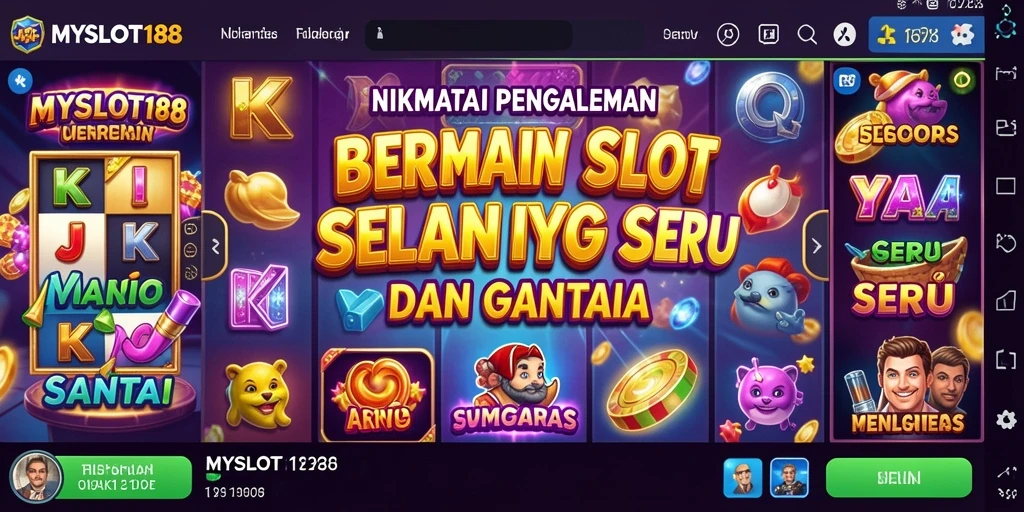 Screenshot gameplay MYSLOT188 yang menunjukkan keseruan permainan slot.